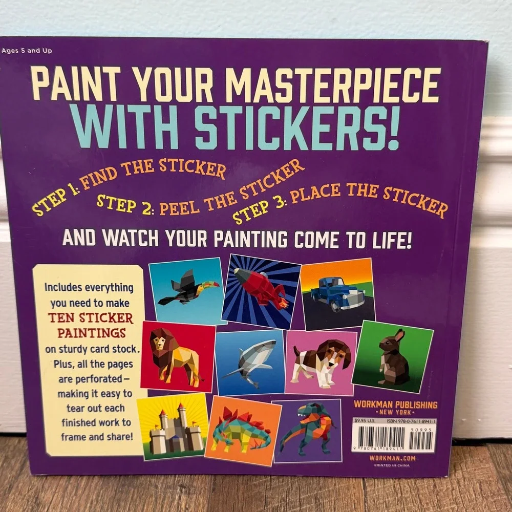 Set of 2 Paint By Sticker Kids Activity Books